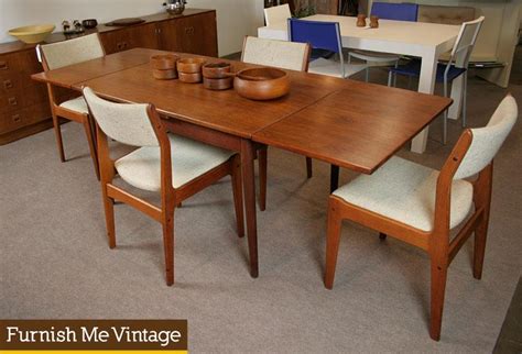 Mid Century Modern Narrow Danish Teak Dining Table