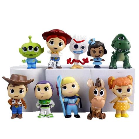 J&G Toy Story 4 Action Figure Set, 10 Pcs with Woody, Buzz Lightyear ...