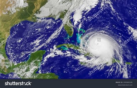 Satellite View Hurricane Aerial View White Stock Photo 2202605185 ...