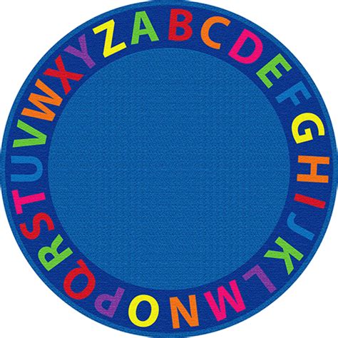 A-Z Circle Time Seating Rug, 12' Round - Ygrowup Toys