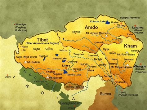 Tibet Travel map | Tibet Maps | Tibet Tour Maps | Tibet Travel guide | Tibet Shambhala Adventure