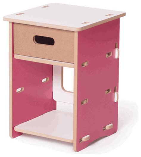 Children's Night Stand, Pink - Contemporary - Nightstands And Bedside Tables