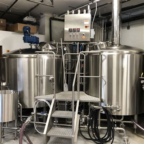 500L commercial automated steel beer brewery equipment for brewpub ...