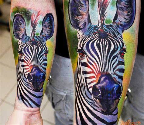 Zebra tattoo by A D Pancho | Photo 14321