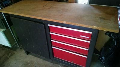 Craftsman workbench with 5 drawers and 1 cabinet for sale in Houston, TX - 5miles: Buy and Sell