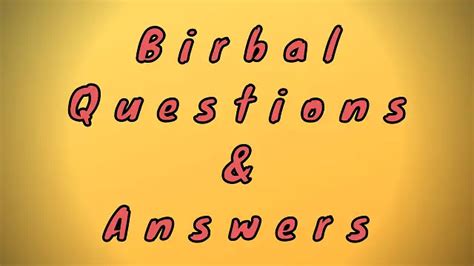 Birbal Questions & Answers - WittyChimp