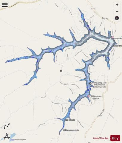 Williamstown Lake Fishing Map | Nautical Charts App