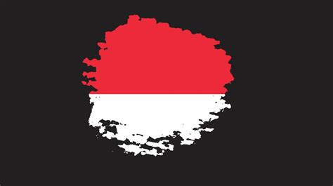 Hand drawing brush stroke Indonesia flag vector 16854575 Vector Art at ...