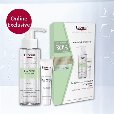 EXP2022🔥EUCERIN PRO ACNE SOLUTION SET A.I. CLEARING TREATMENT 40ml+CLEANSING GEL 200ml | Shopee ...