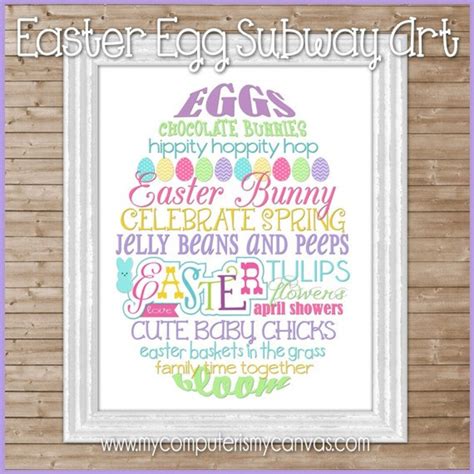 EASTER Egg Subway Art Printable INSTANT Download - Etsy