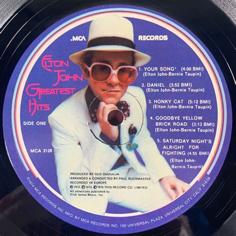 Elton John Greatest Hits 1974 vintage vinyl record LP | Etsy