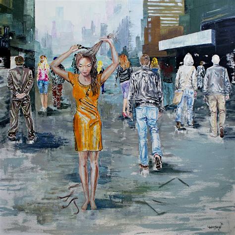 Silent Protest Painting by Livia Geambasu | Saatchi Art