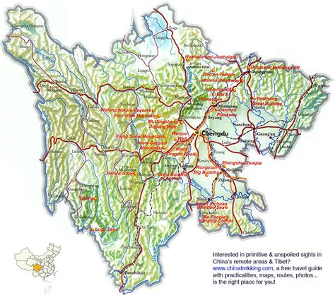 Sichuan Guide Map - Sichuan • mappery