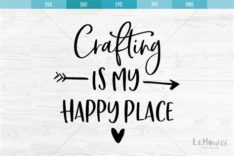 Crafting is My Happy Place Graphic by Lemonade Design Co. · Creative Fabrica