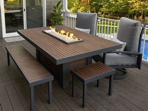 Outdoor Greatroom Kenwood 80.69 x 50.5 Rectangular Linear Dining Height ...