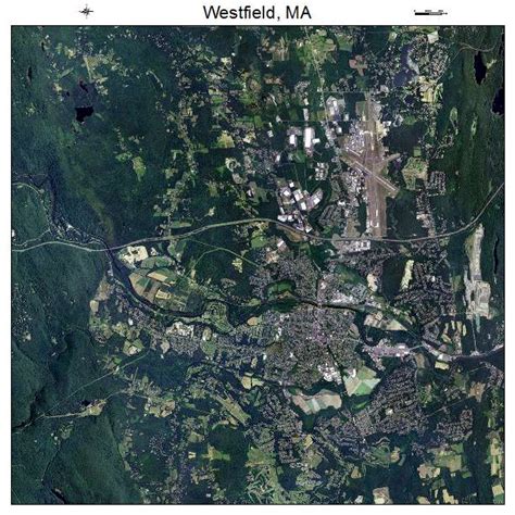 Aerial Photography Map of Westfield, MA Massachusetts