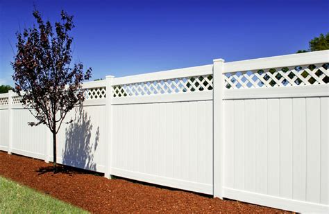 Classic White PVC Privacy Vinyl Fence Panels with Lattice Topper from ...