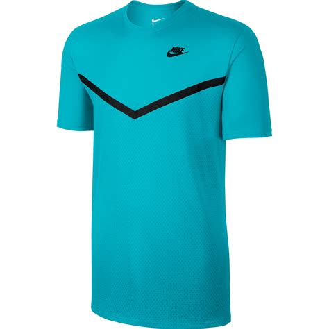 Nike Men's Futura Mesh Panel Crew Neck Print T-Shirt Turquoise 779844-418 - Walmart.com