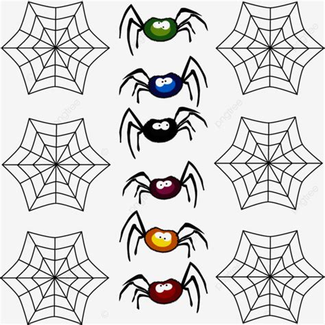 Halloween Spiderweb Vector Hd PNG Images, Halloween Vector Set Illustration Of Funny Cartoon ...