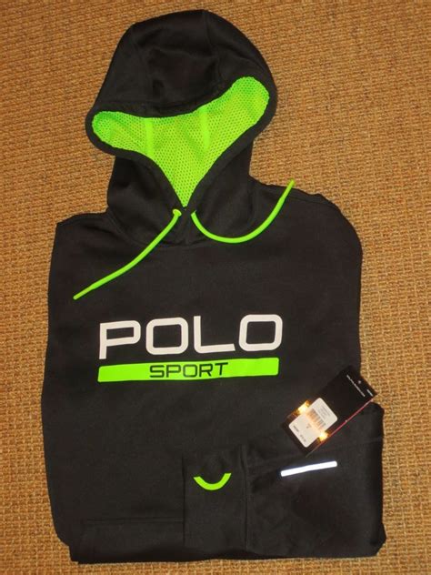 RALPH LAUREN POLO SPORT MEN'S HOODIE BLACK THERMOVENT SMALL NEW $79 TAG ...