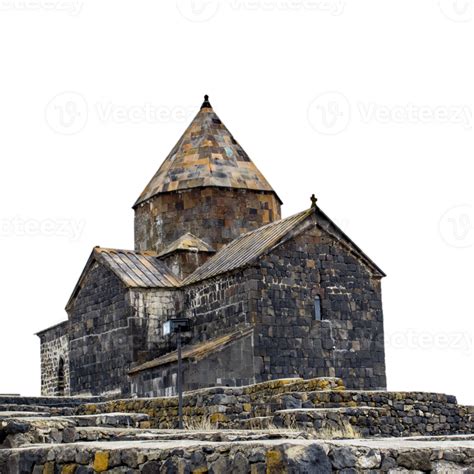 Sevanavank Monastery on the Sevan Peninsula on the shore of Lake Sevan ...