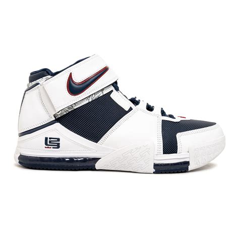 nike men zoom lebron 2 white midnight navy varsity crimson