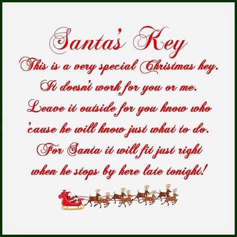 Free Printable Santa S Magic Key Poem Printable - Printable Word Searches