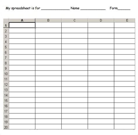 FREE 8+ Sample Blank Spreadsheet Templates in Google Docs | Google ...