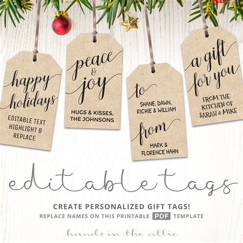 Free Christmas Gift Tags Printable