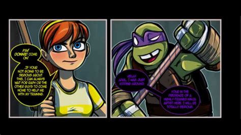 Tmnt Donnie And April Comic