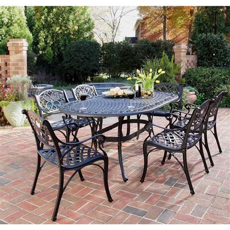 Home Styles Biscayne Black 7-Piece Patio Dining Set-5554-338 - The Home Depot