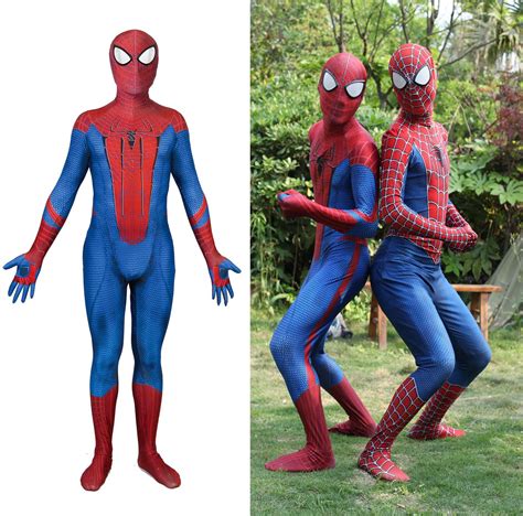 2019 High Quality Superhero Amazing Spider Man 1 Cosplay Costume Spiderman Costume Suit With ...