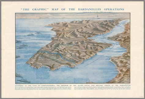 "The Graphic" map of the Dardanelles operations. G. F. Morrell. (cover ...