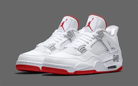 Air Jordan 4 "White/University Red" Releasing June 2020 | Jordan shoes retro, All nike shoes ...