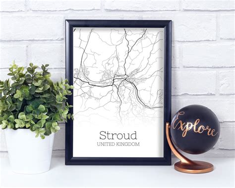 Stroud Map INSTANT DOWNLOAD Stroud United Kingdom City Map | Etsy