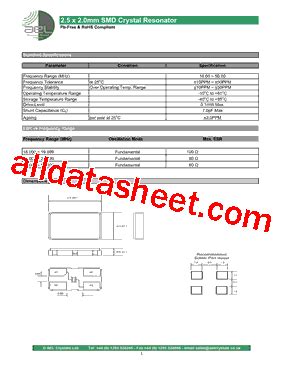 SMD Datasheet(PDF) - AEL Crystals Ltd