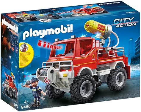 Playmobil - 4x4 de pompier avec lance-eau - 9466: Amazon.fr: Jeux et Jouets