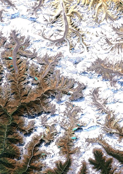 Mount Everest, satellite image - Stock Image - E520/0412 - Science ...