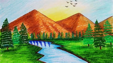 Mountain Landscape Drawing at PaintingValley.com | Explore collection ...