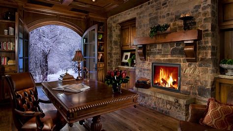 Pafuli - It's snowing outside, the fireplace and dancing fire in your library will make you ...