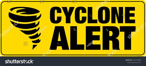 Cyclone Alert Banner Sign Vector Stock Vector (Royalty Free) 1781132885 ...