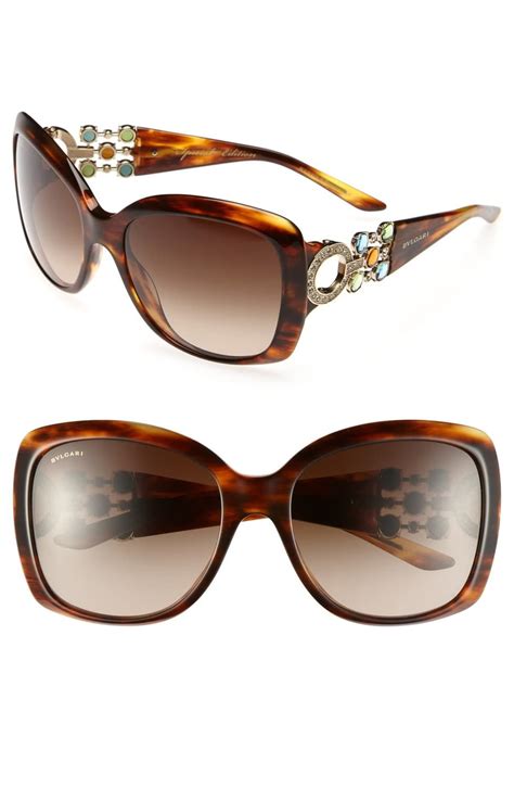 BVLGARI 57mm Embellished Temple Sunglasses | Nordstrom | Glasses ...