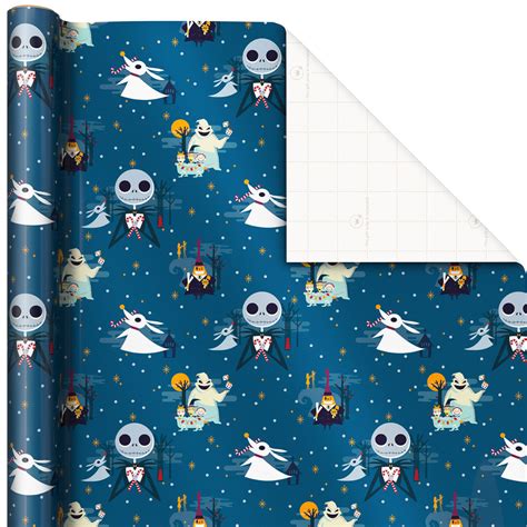 Disney Tim Burton's The Nightmare Before Christmas Wrapping Paper, 70 sq. ft. - Wrapping Paper ...