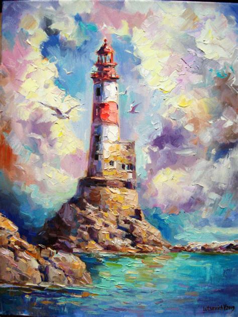 Old Lighthouse, Painting by Vladimir | Artmajeur