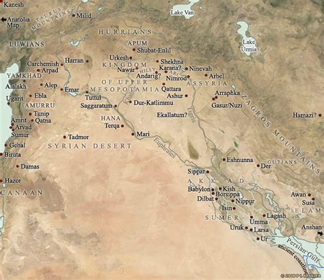 Map of Mesopotamia, 2000-1600 BCE (Illustration) - World History ...