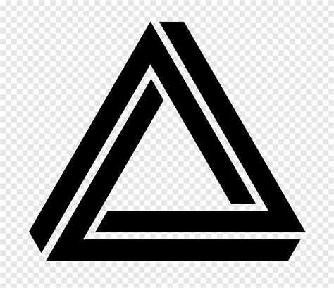 GEOMETRIC, black triangle logo, png | PNGEgg