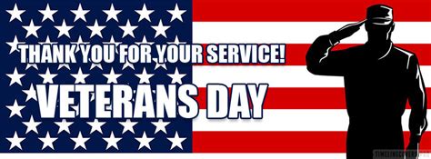 Veterans Day Thank You for Your Service Facebook Cover Photo