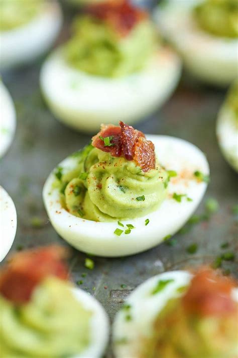 Avocado Deviled Eggs - Damn Delicious