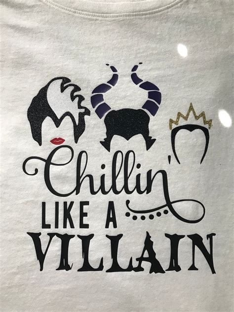 Chillin' Like a Villain Villain Shirt Disney Villain | Etsy