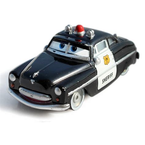 Disney Pixar Cars 2 Police Sheriff Diecast Metal Alloy Model Car Cute Toys For Children 1:55 ...